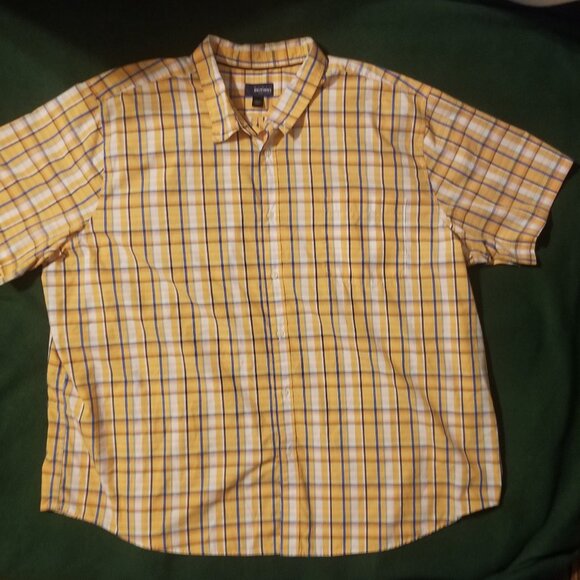 Basic Editions Other - *pumpkin orange* plaid 4XL shirt